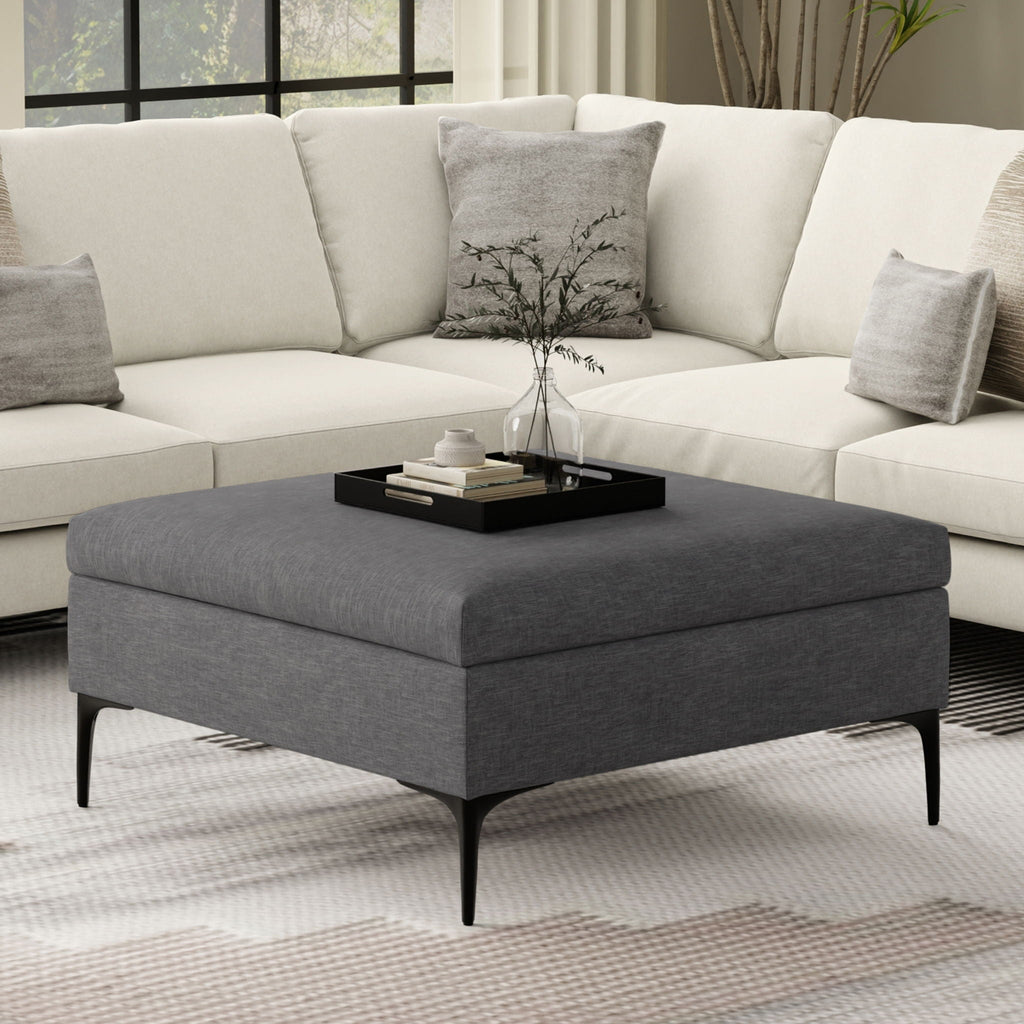 Rebecca - Multifunctional Coffee Table Storage Ottoman With Lift Up Lid by Unique Piece Furniture