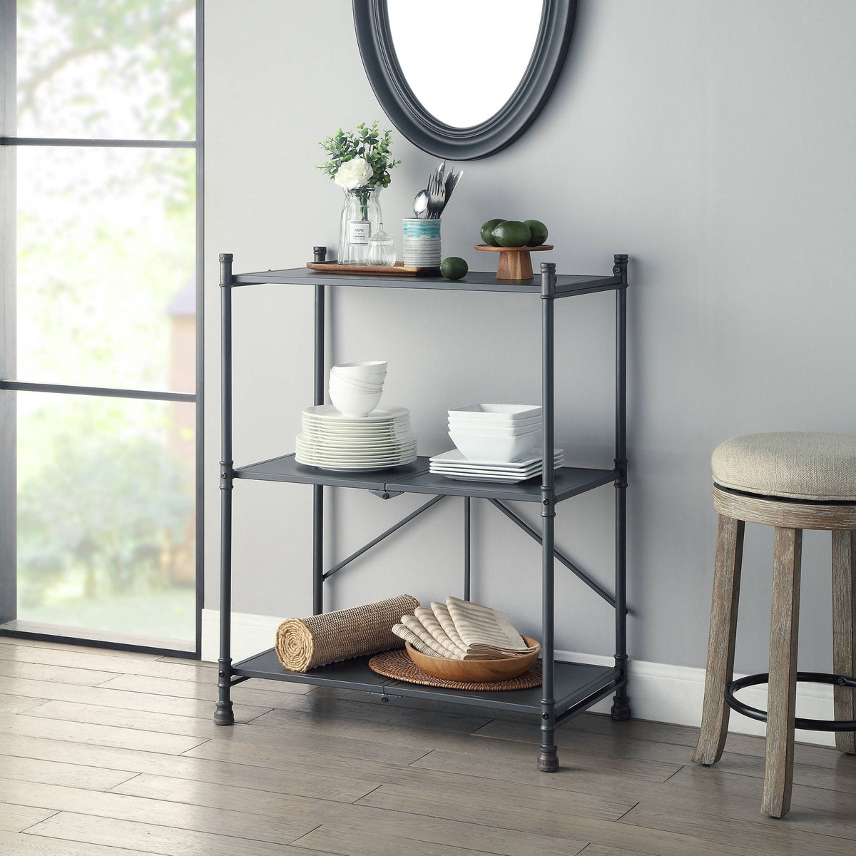 Cordelia - Hand-Brushed Console Table - Black / Bronze by Unique Piece Furniture