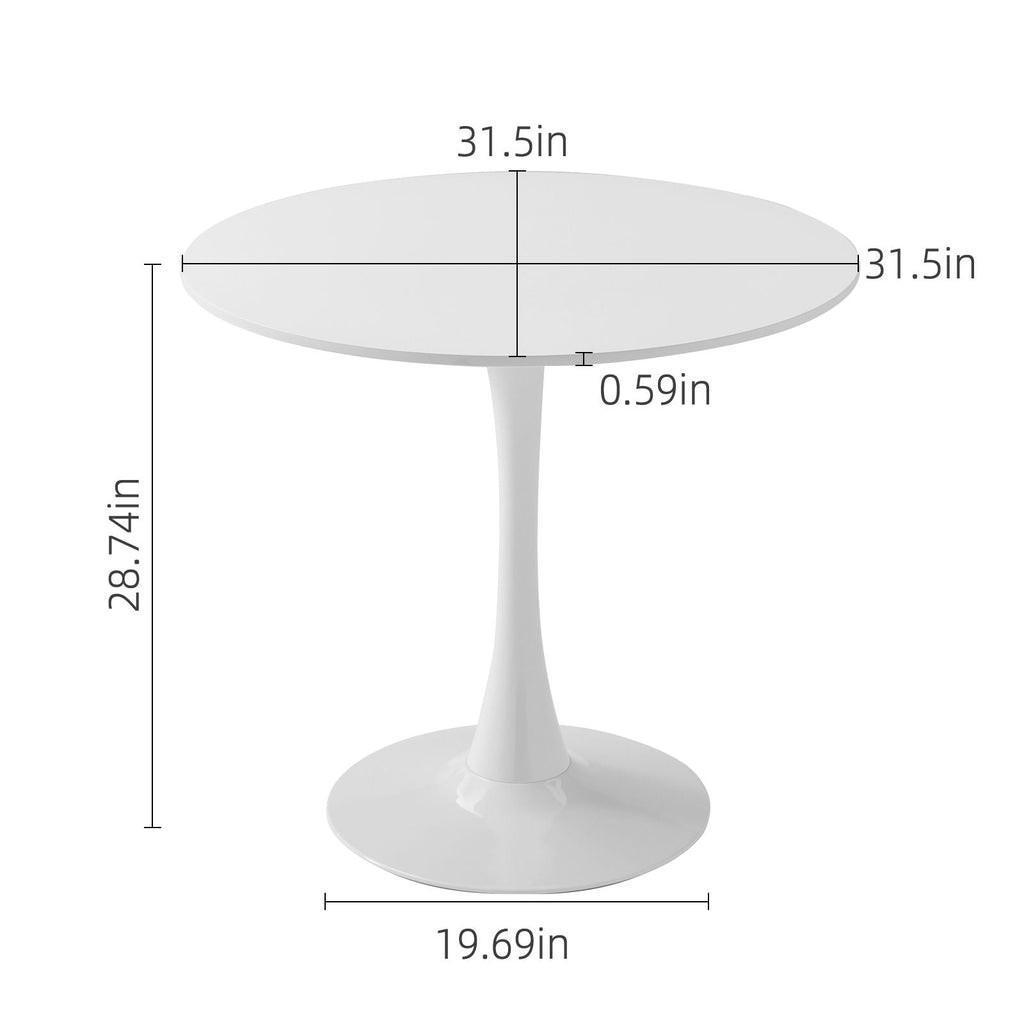 Round Dining Table With Tulip Style Base by Unique Piece Furniture