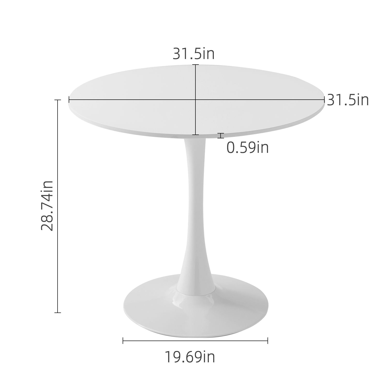 Round Dining Table With Tulip Style Base by Unique Piece Furniture