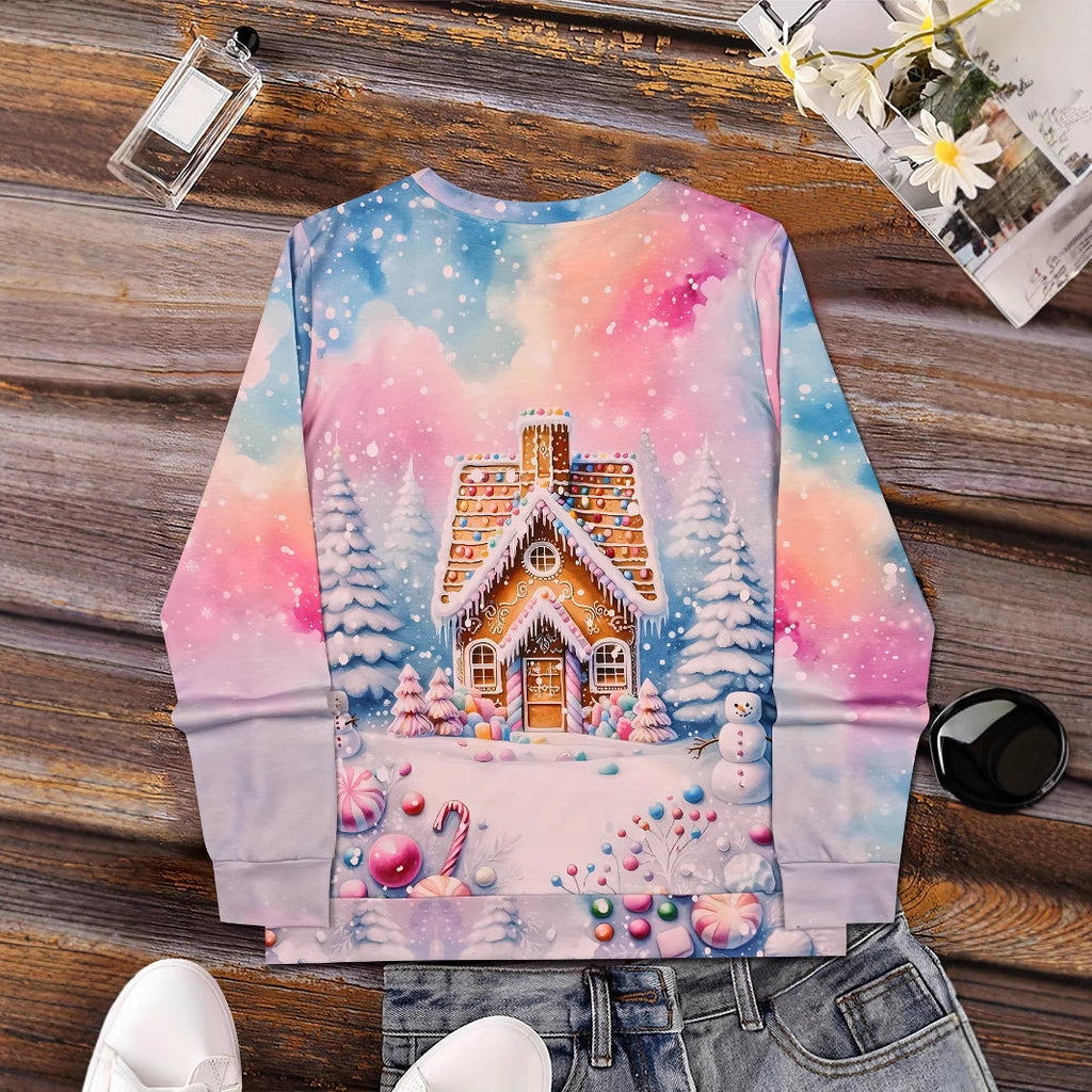 Christmas Snowman & Snowflake Graphic Sweater by FitiqueFit