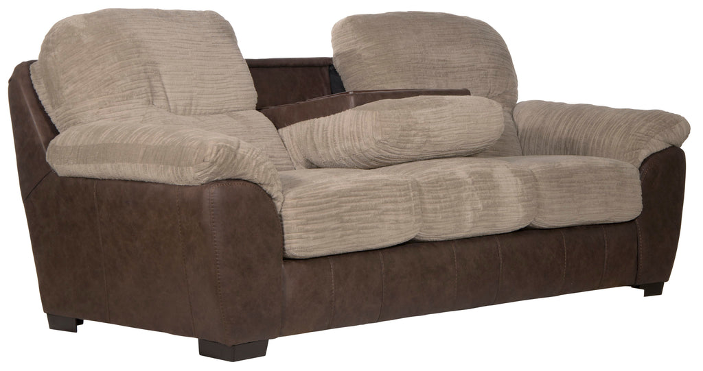 McMahon - Sofa With Drop Down Table - Bark by Unique Piece Furniture