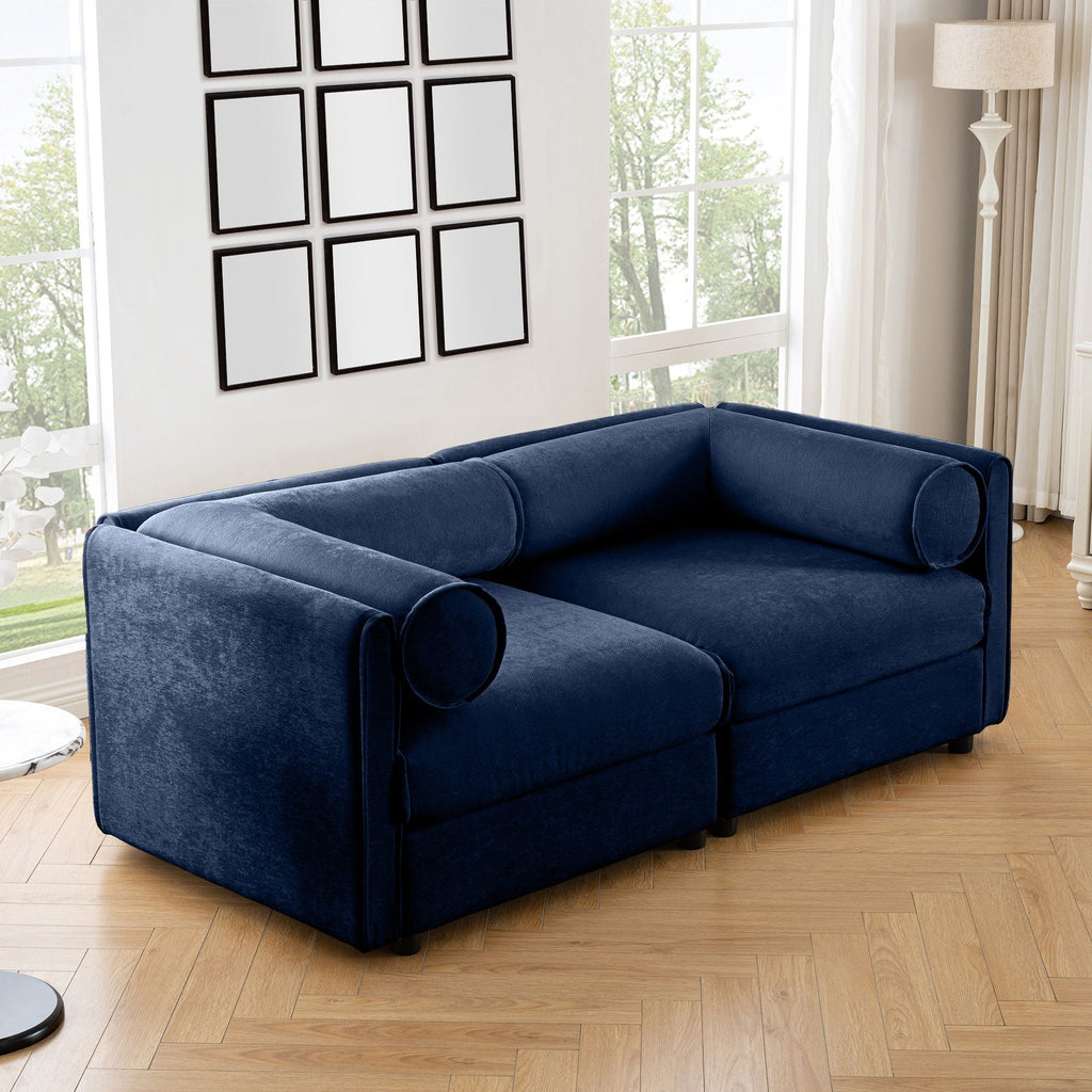 Stylish Sofa With Storage Seat And Cylindrical Backrest by Unique Piece Furniture
