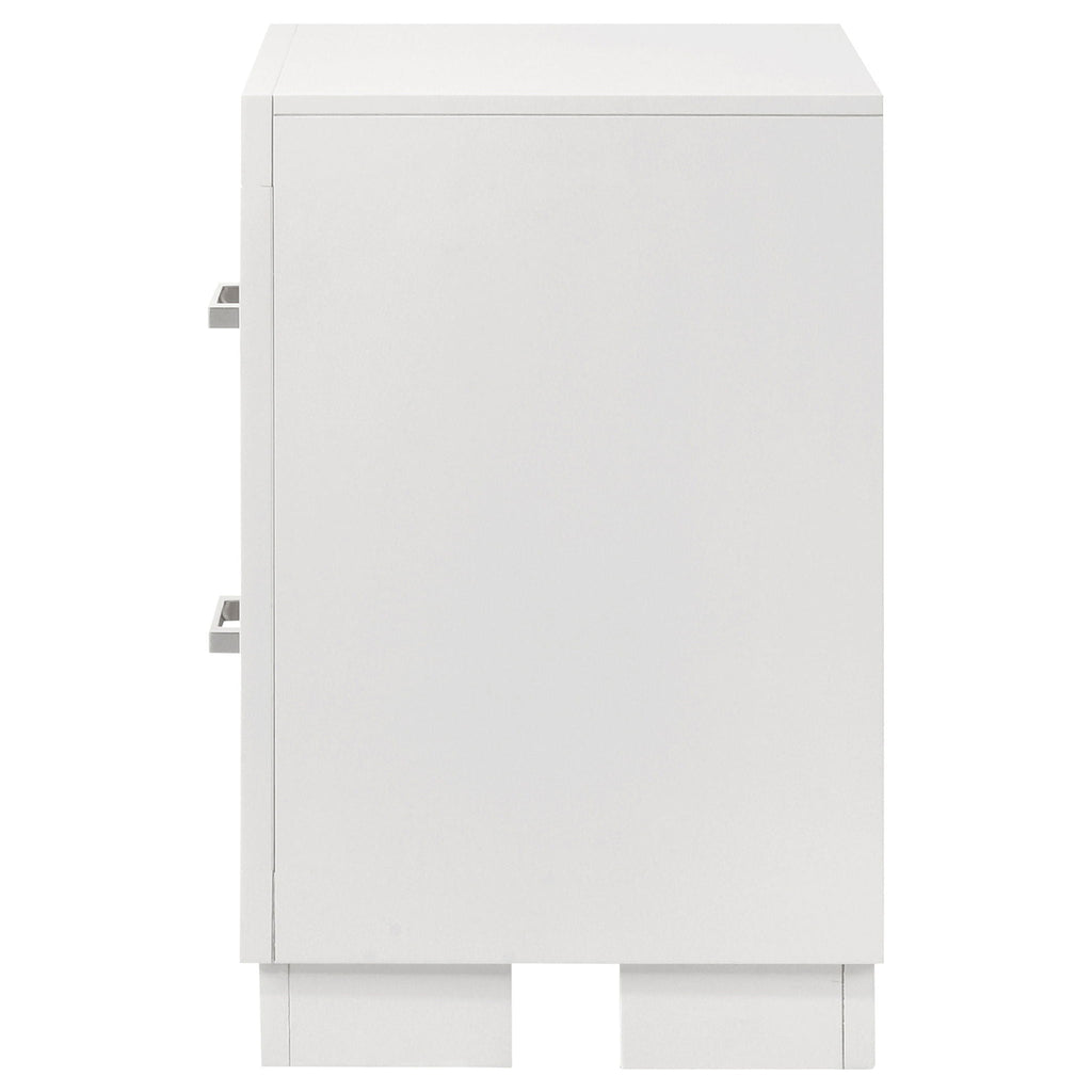 Jessica 2-drawer Nightstand Snow White by Unique Piece Furniture