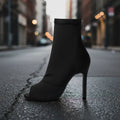 Women’s Peep Toe Stiletto Boots | High Heel Fishmouth Boots by FitiqueFit