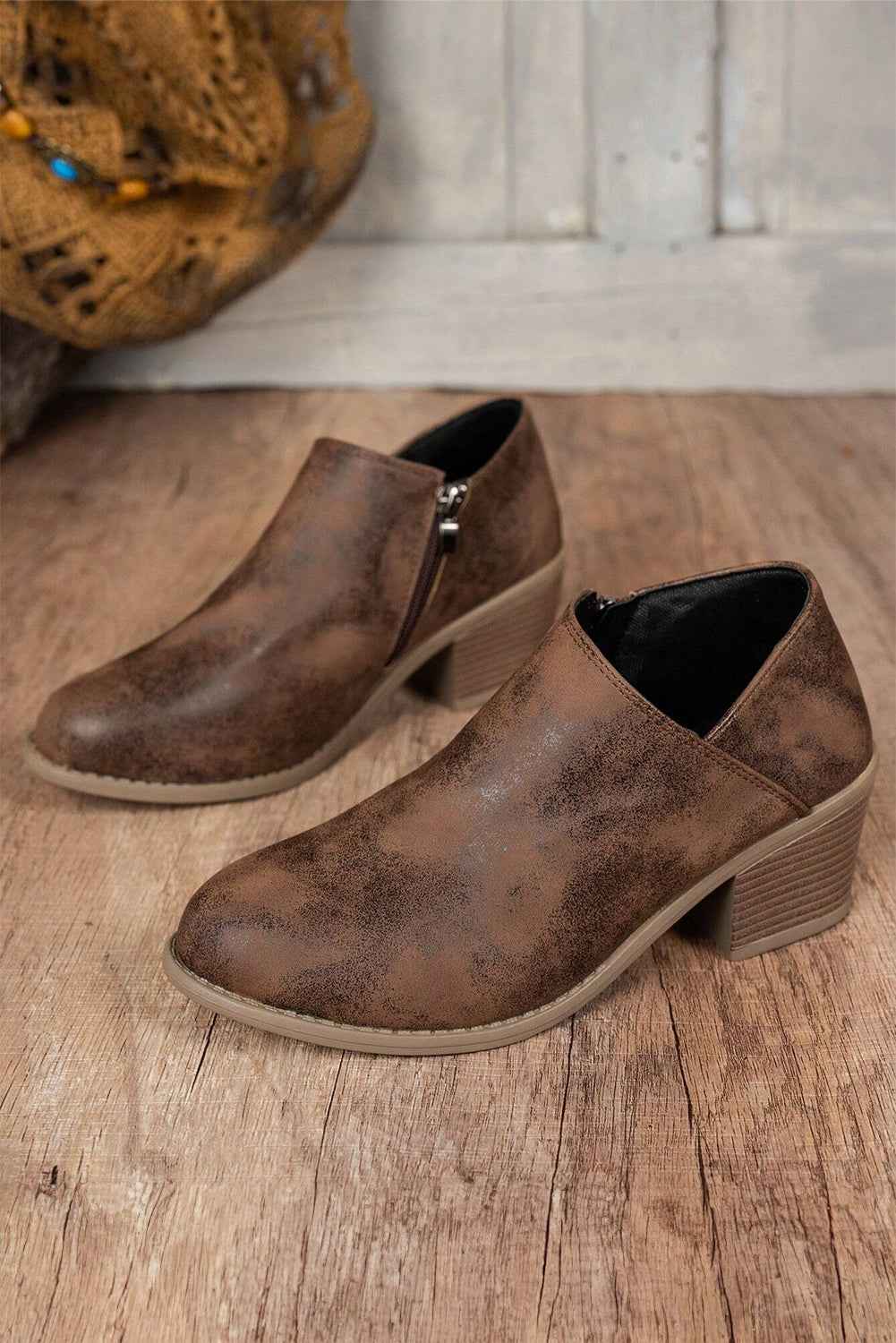 Coffee Suede Casual Ankle Boots by Wild and Free Boutique