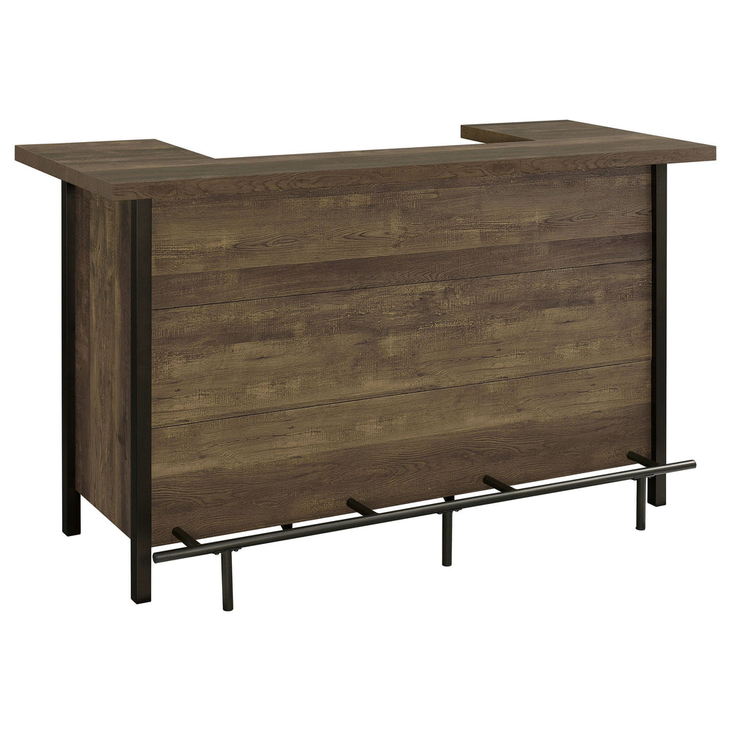 Bellemore Freestanding Home Bar Wine Cabinet Rustic Oak by Unique Piece Furniture