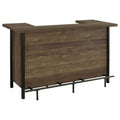 Bellemore Freestanding Home Bar Wine Cabinet Rustic Oak by Unique Piece Furniture