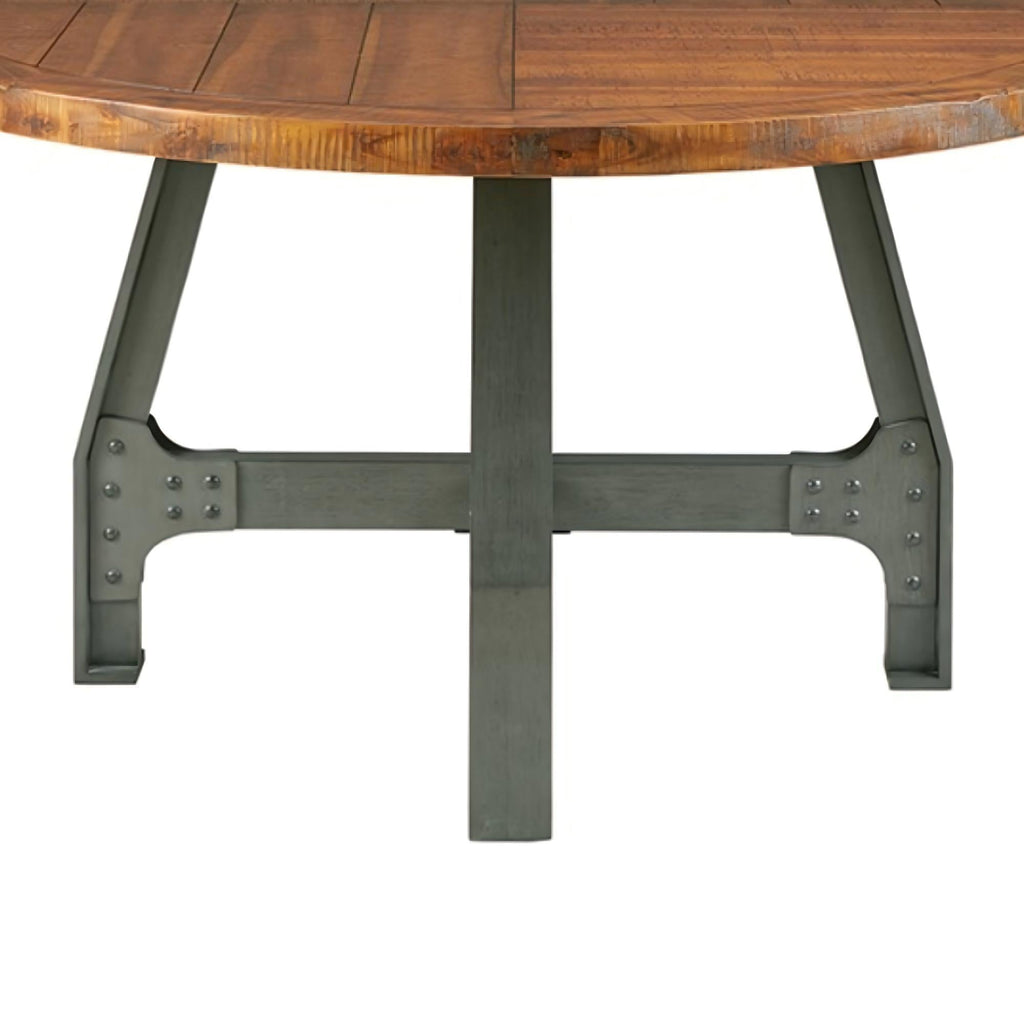 Lancaster - Round Dining / Gathering Table With Adjustable Height - Walnut by Unique Piece Furniture