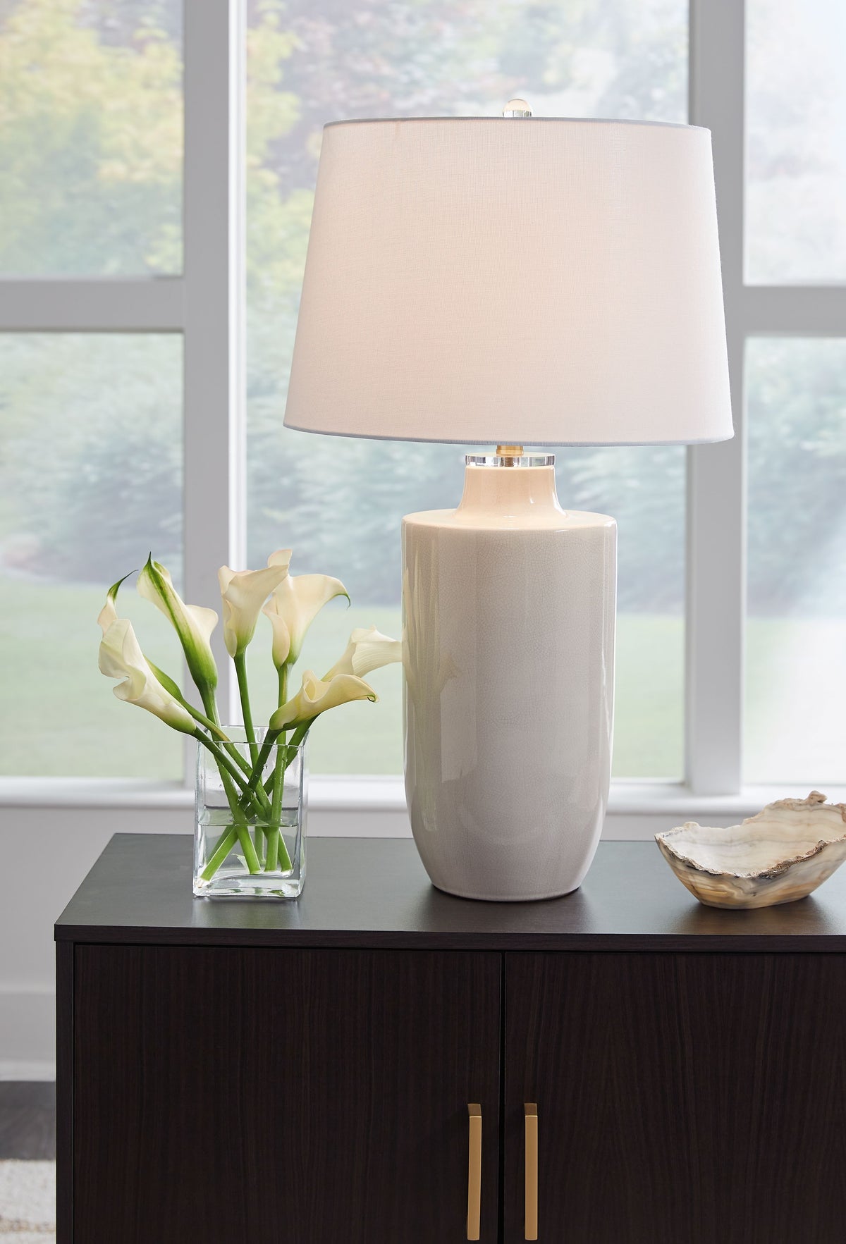 Cylener - Ceramic Table Lamp - Off White by Unique Piece Furniture