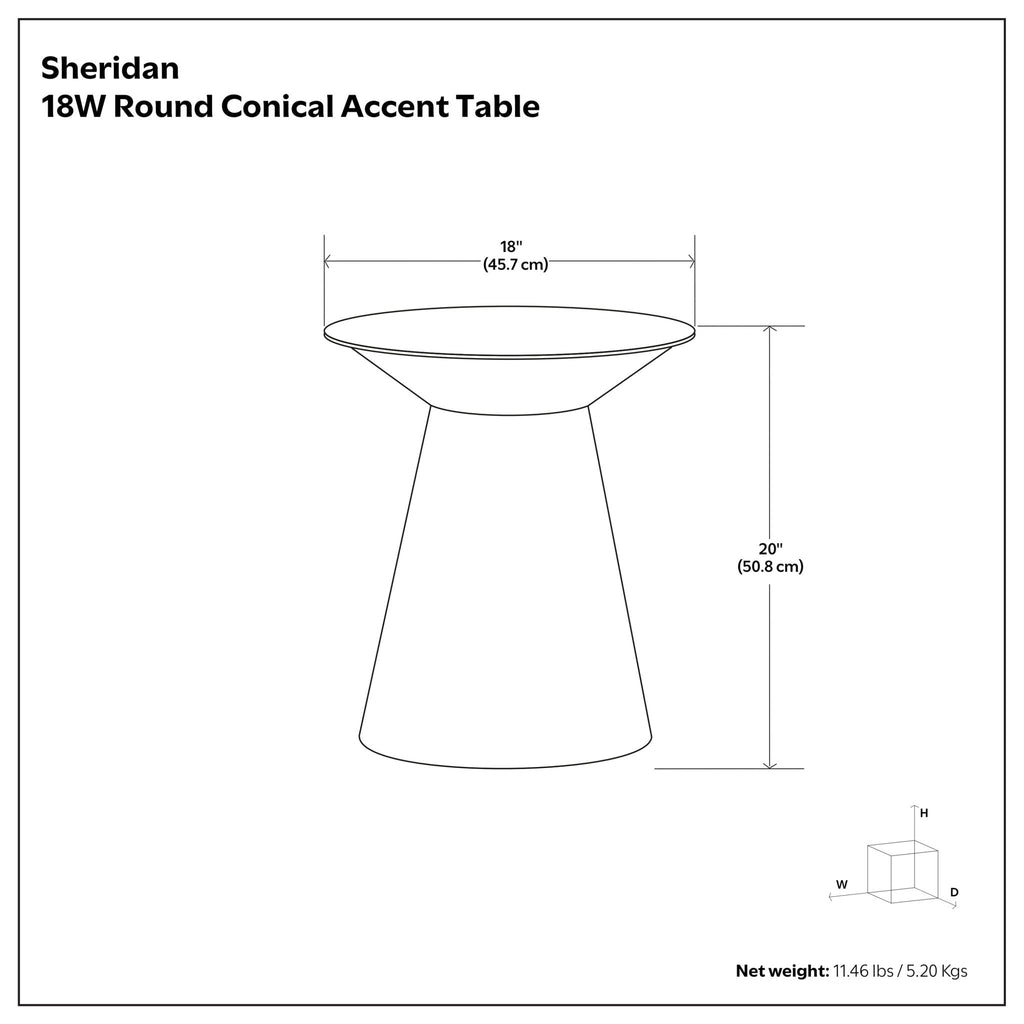 Sheridan - Handcrafted Metal Accent Table by Unique Piece Furniture
