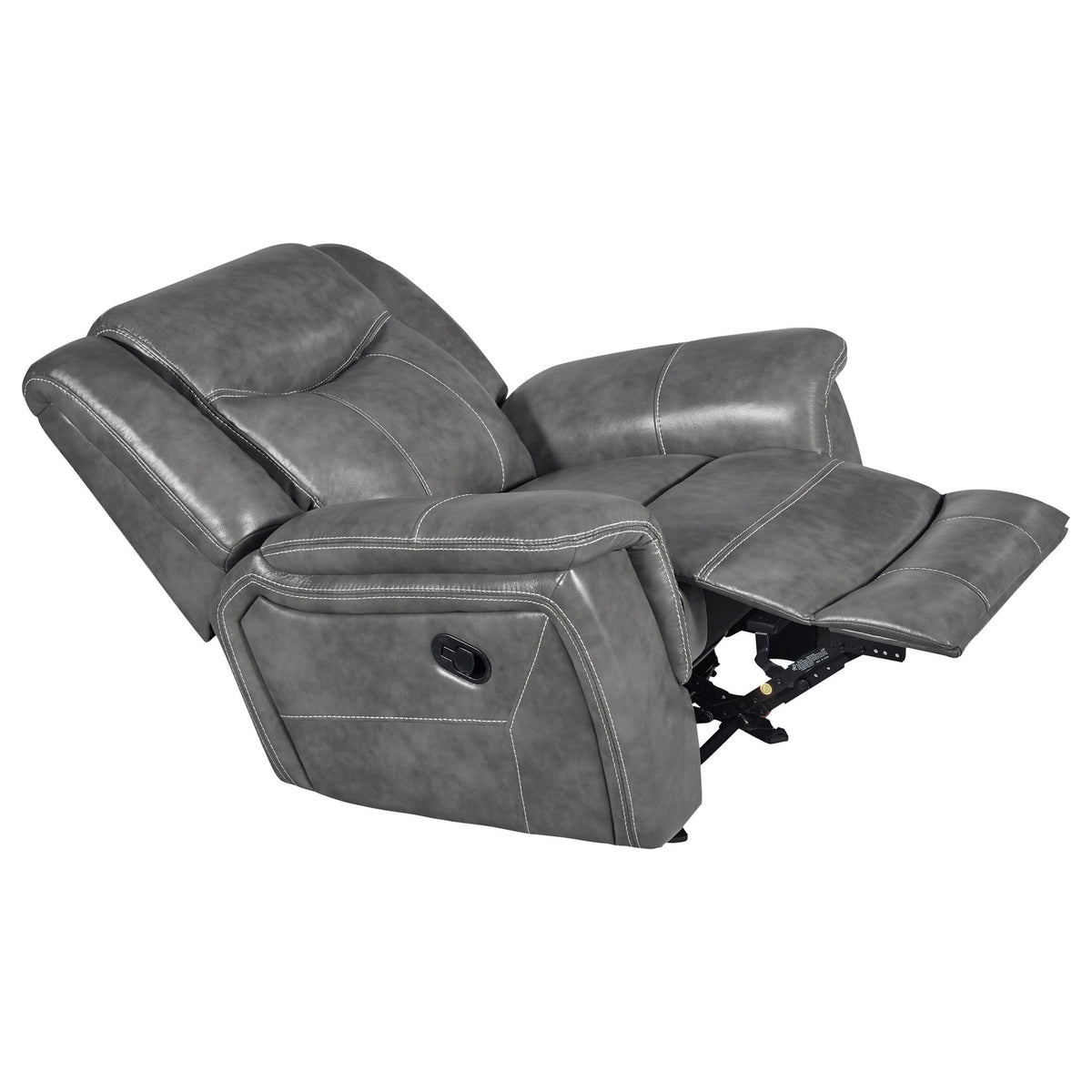 Encino - Upholstered Padded Arm Glider Recliner - Gray by Unique Piece Furniture