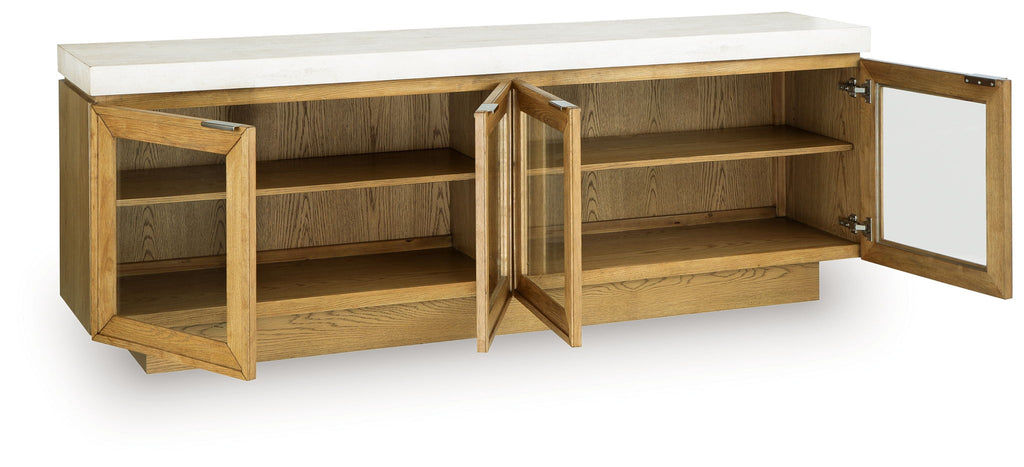 Adanworth - Accent Cabinet - Light Brown / Gray by Unique Piece Furniture