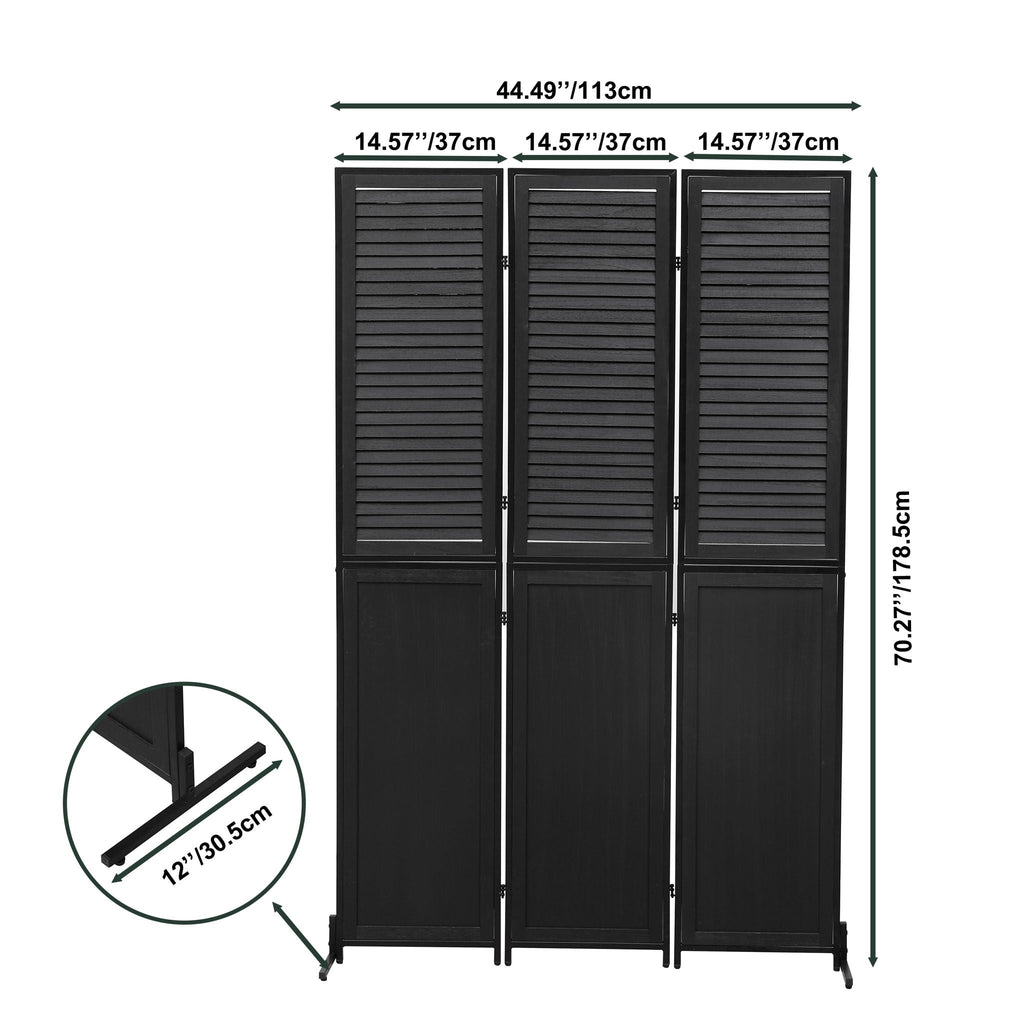 Rustic 3 Panel Room Dividers And Folding Privacy Screen by Unique Piece Furniture