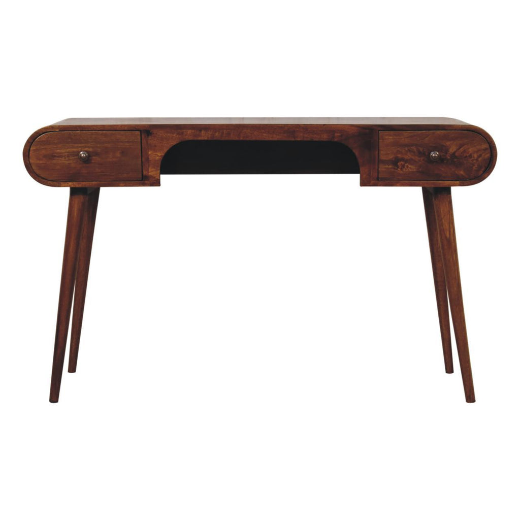 London - Arch Writing Desk - Dark Brown by Unique Piece Furniture