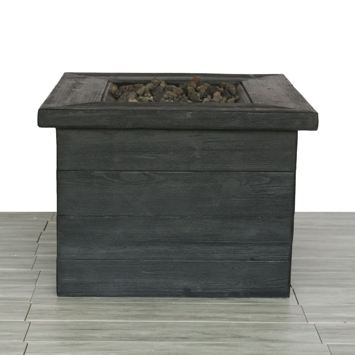 Fiber Reinforced Propane / Natural Gas Fire Pit Table - Charcoal by Unique Piece Furniture