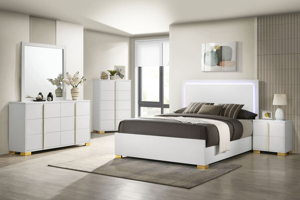 Marceline 5-piece Full Bedroom Set White by Unique Piece Furniture