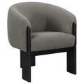 Valdez Boucle Upholstered Barrel Back Accent Chair Brown by Unique Piece Furniture