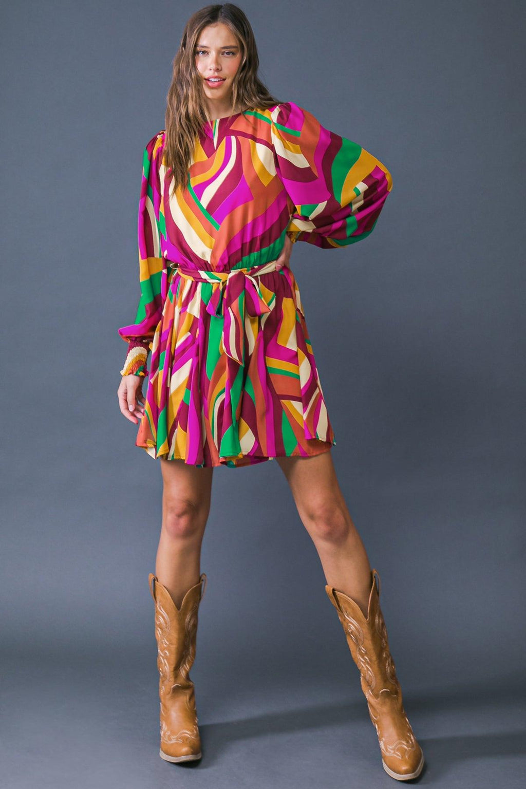 KEEP ON MOVING WOVEN MINI DRESS by Flying Tomato