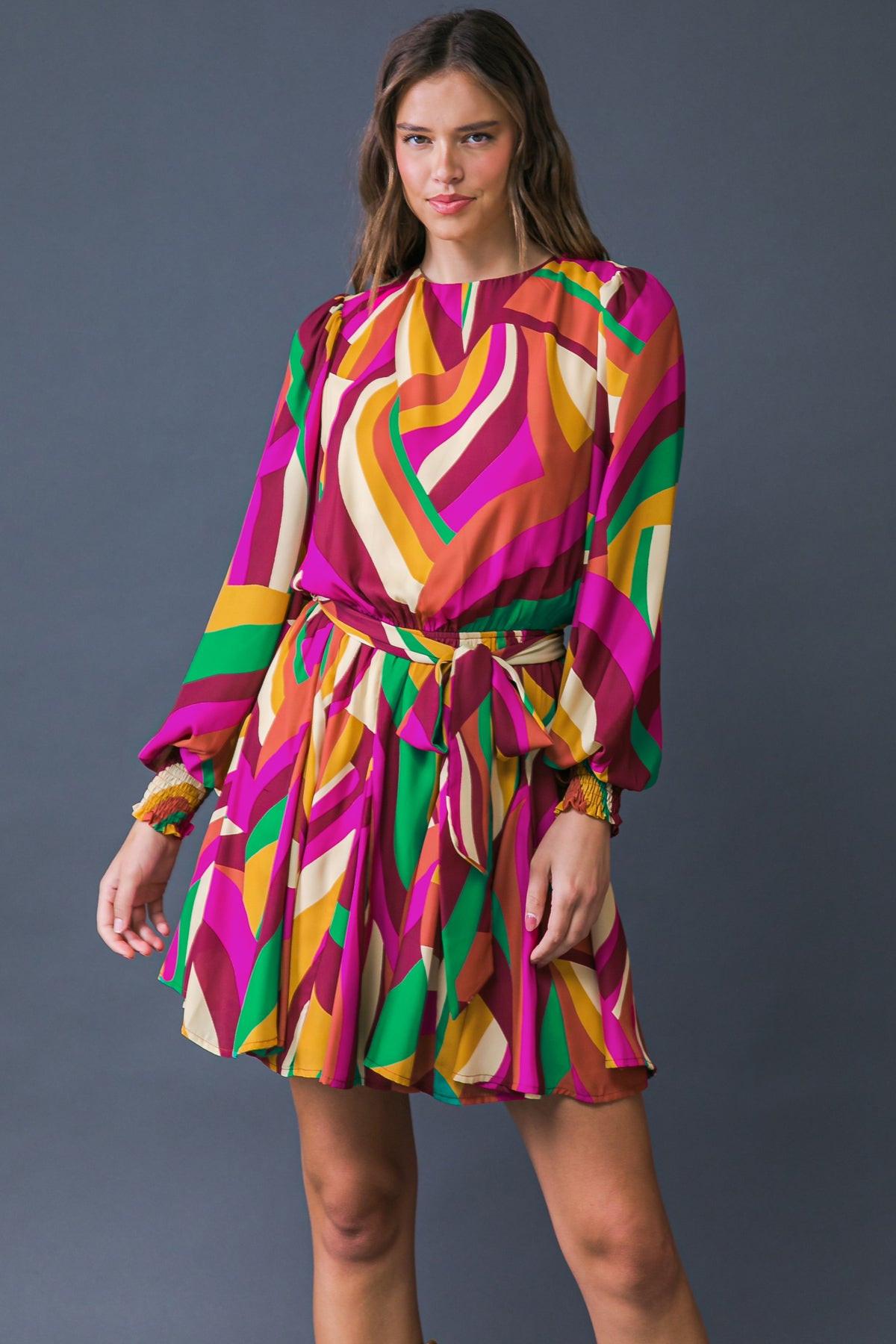 KEEP ON MOVING WOVEN MINI DRESS by Flying Tomato