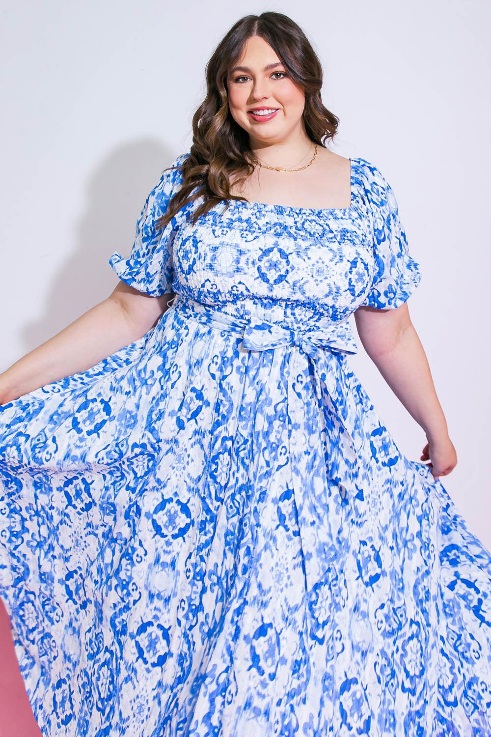 GOTTA GET GOING WOVEN MIDI DRESS by Flying Tomato