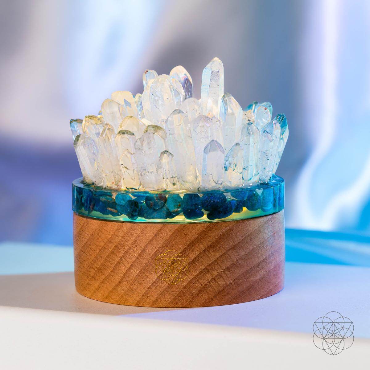 Find My Voice - Quartz & Apatite Lamp of Blooming Confidence by Conscious Items