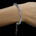 Fine Silver Plated Classic Byzantine Adjustable Bracelet By Paolo Fortelini by DailySale
