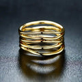 Five Layer Stack Ring in 18K Gold Plating - Assorted Sizes by DailySale