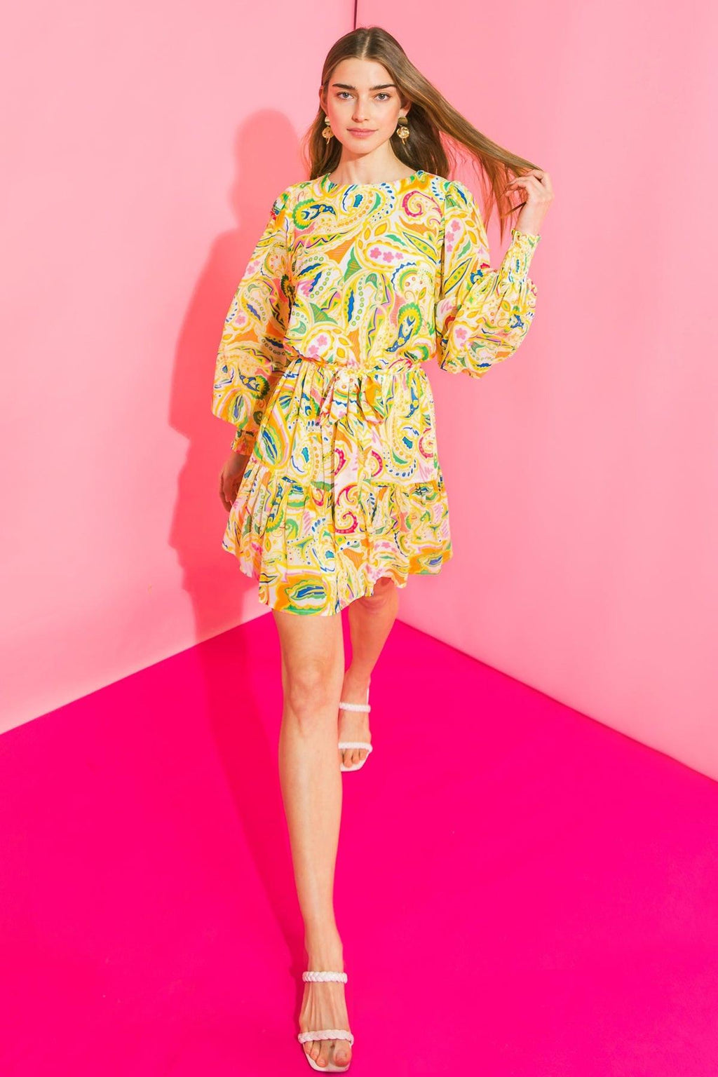 WISH FOR MORE WOVEN MINI DRESS by Flying Tomato