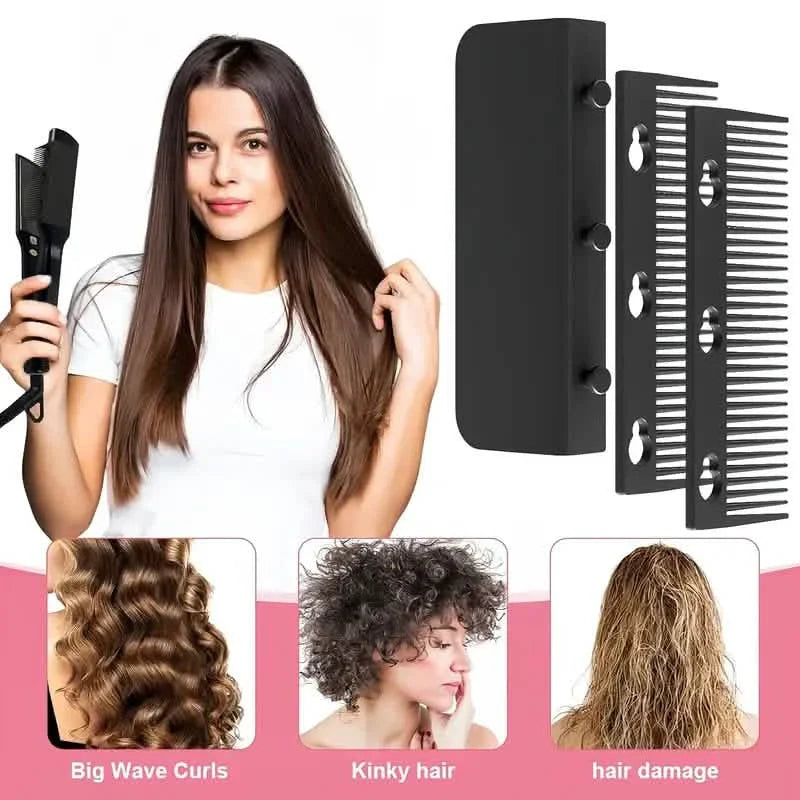 Flat Iron Comb, ABS Plastic Handle Hair Straightener Comb Attachment by DailySale