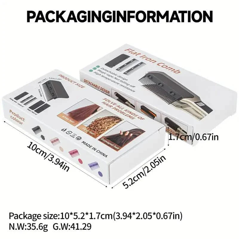 Flat Iron Comb, ABS Plastic Handle Hair Straightener Comb Attachment by DailySale