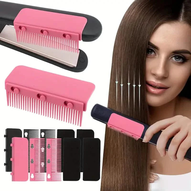 Flat Iron Comb, ABS Plastic Handle Hair Straightener Comb Attachment by DailySale