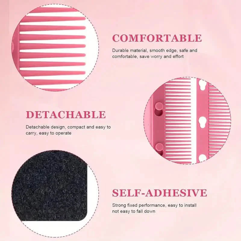 Flat Iron Comb, ABS Plastic Handle Hair Straightener Comb Attachment by DailySale