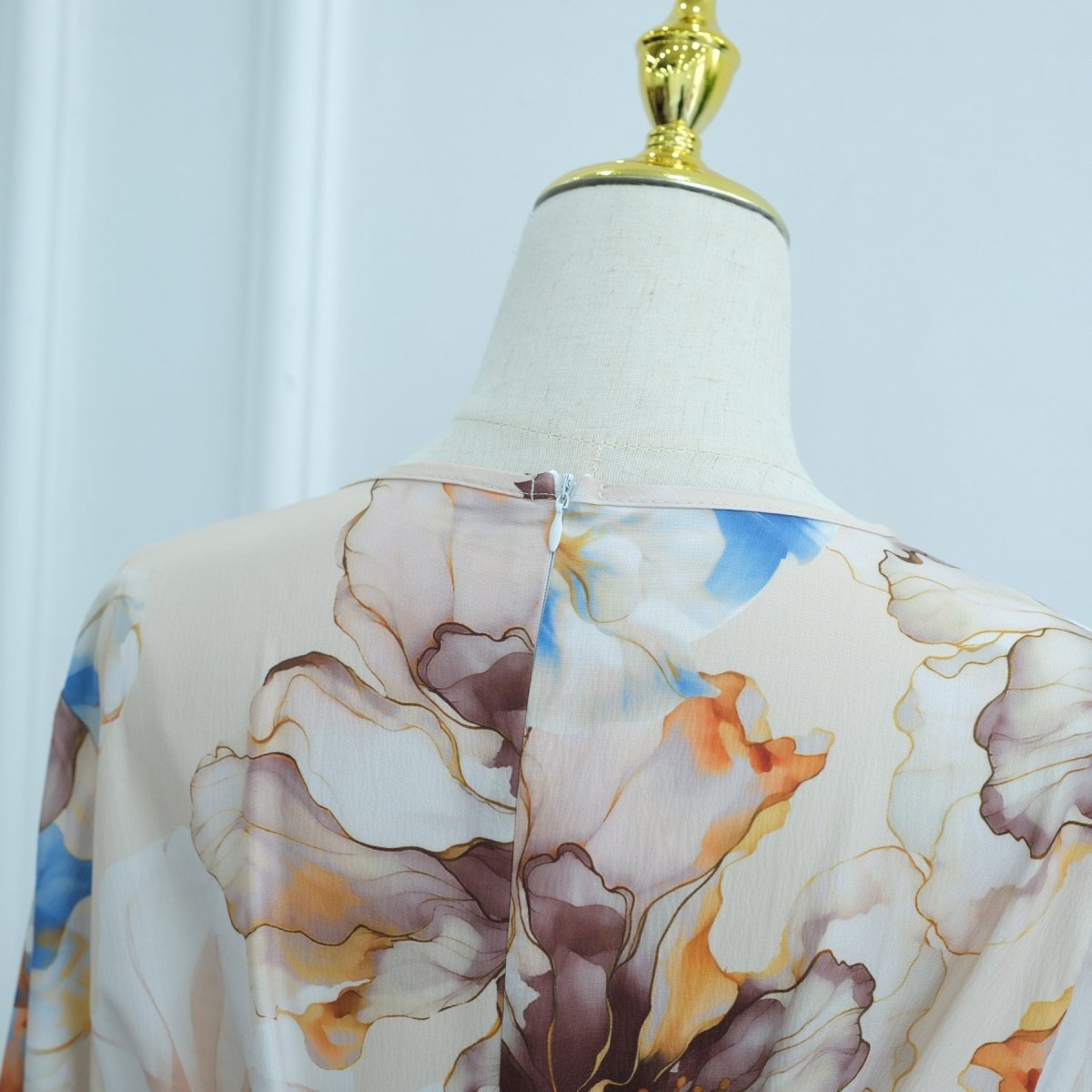 Floral Print Abaya with Bell Sleeves(MA332) by Mariam's Collection