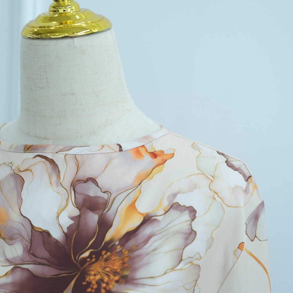Floral Print Abaya with Bell Sleeves(MA332) by Mariam's Collection