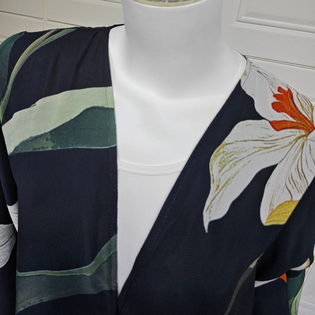 Floral Print Open Abaya with Matching Hijab (MOA287) by Mariam's Collection