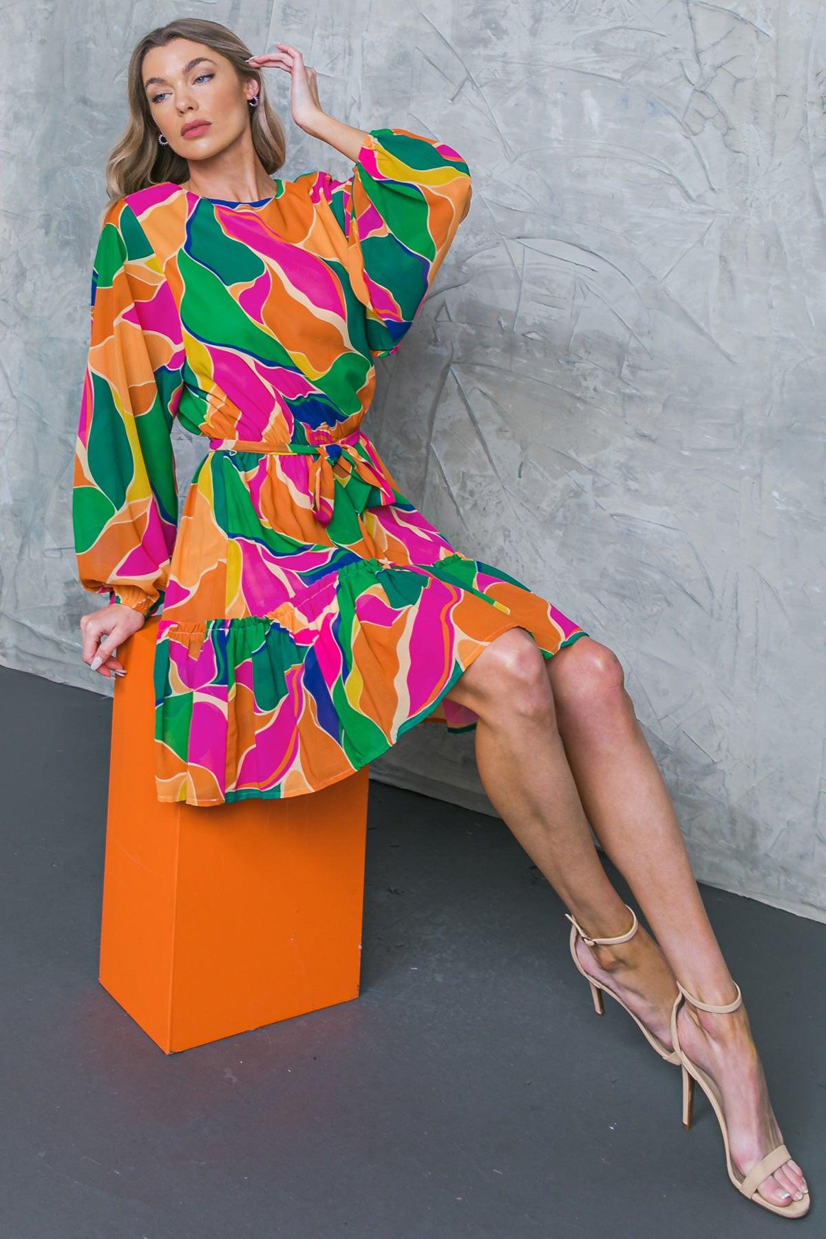 THANK ME LATER WOVEN MINI DRESS by Flying Tomato