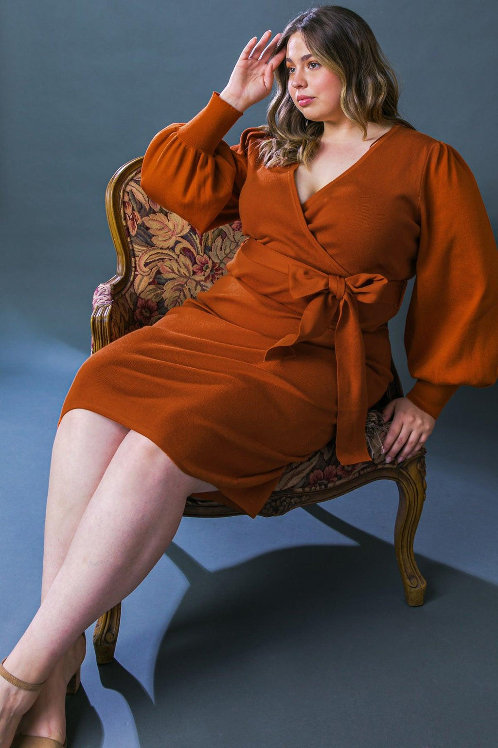 ADORABLE IDEAL SWEATER MIDI DRESS by Flying Tomato