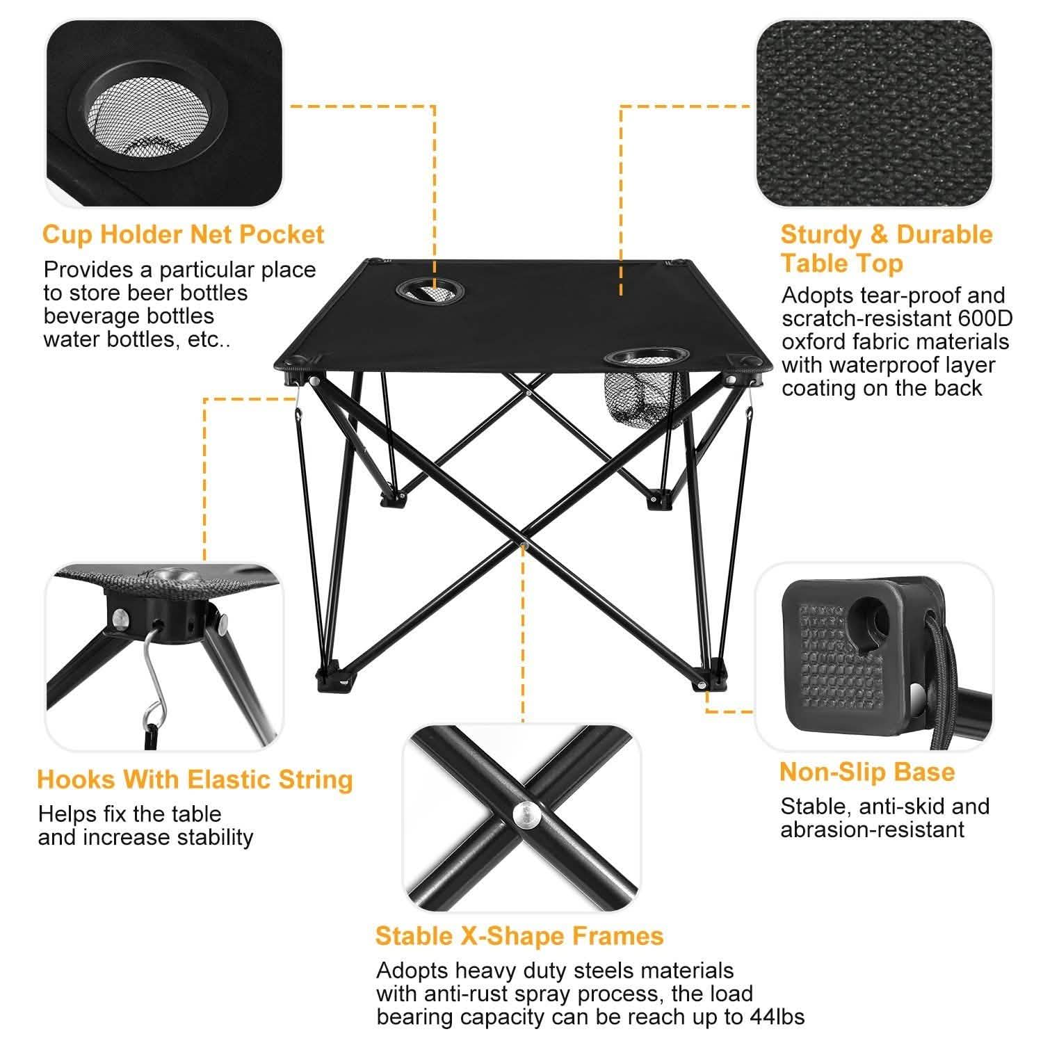 Foldable Camping Table Portable Travel Desk by DailySale