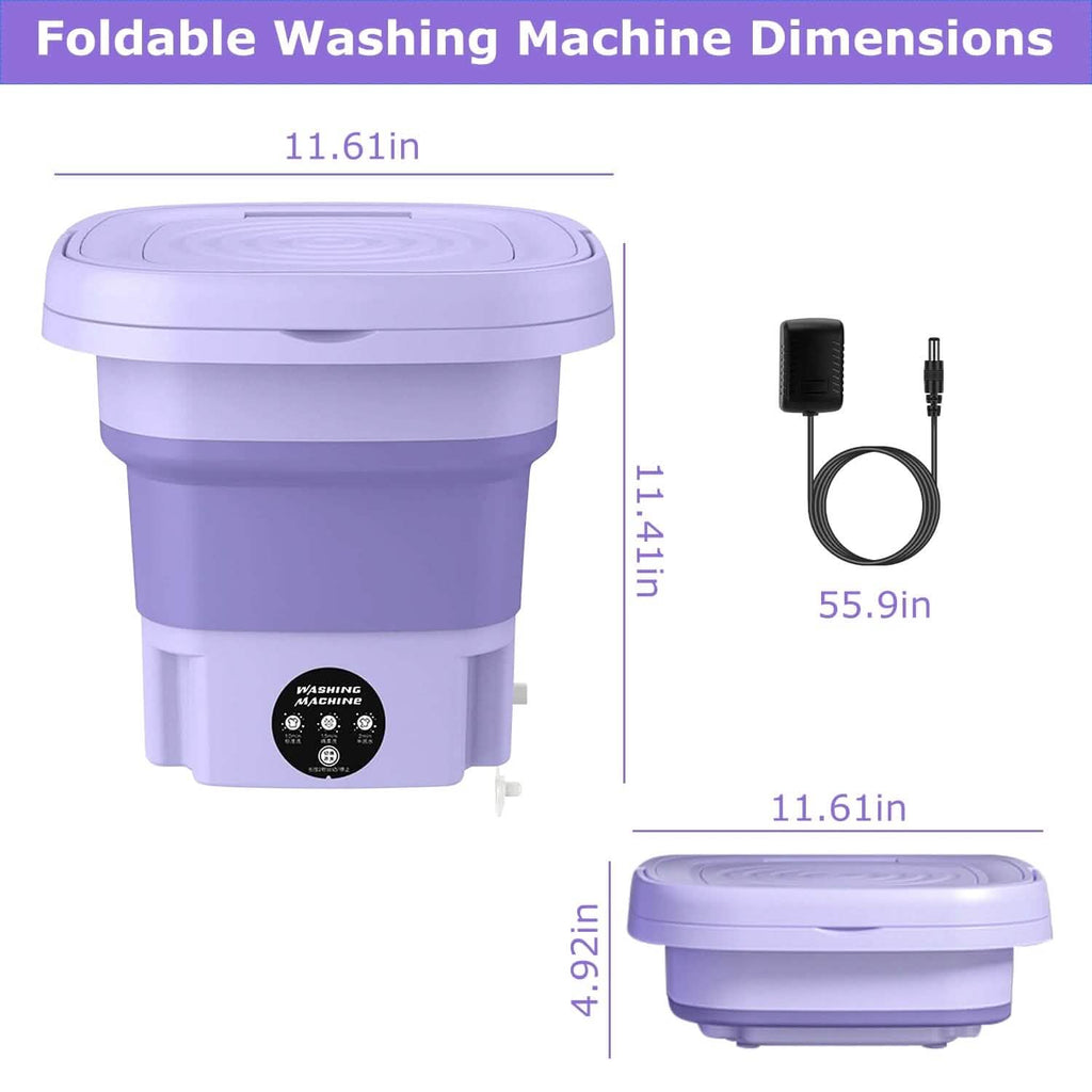 Foldable Laundry Machine with Detachable Drain Basket by DailySale