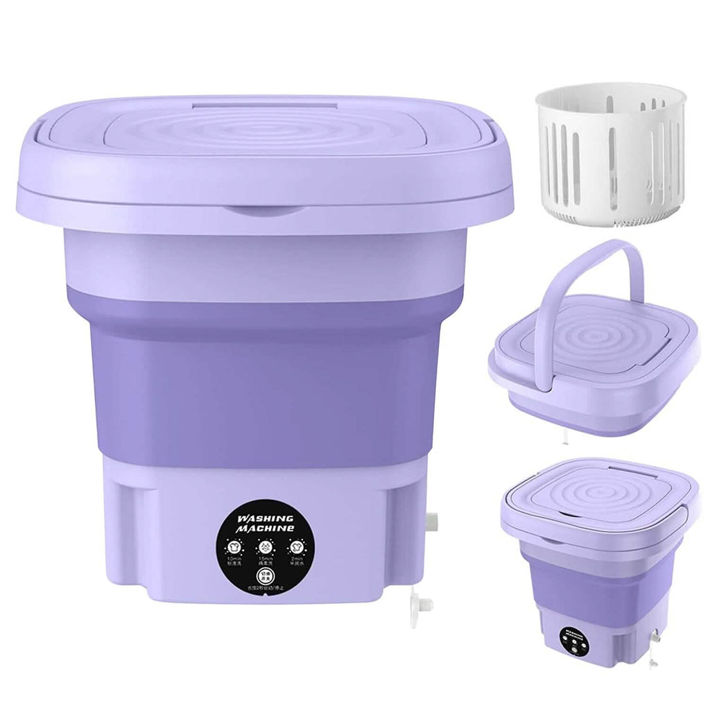 Foldable Laundry Machine with Detachable Drain Basket by DailySale