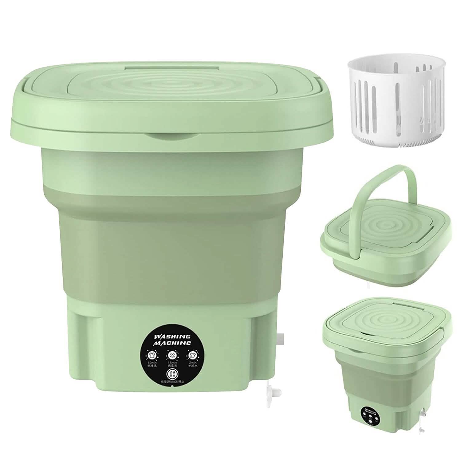 Foldable Laundry Machine with Detachable Drain Basket by DailySale