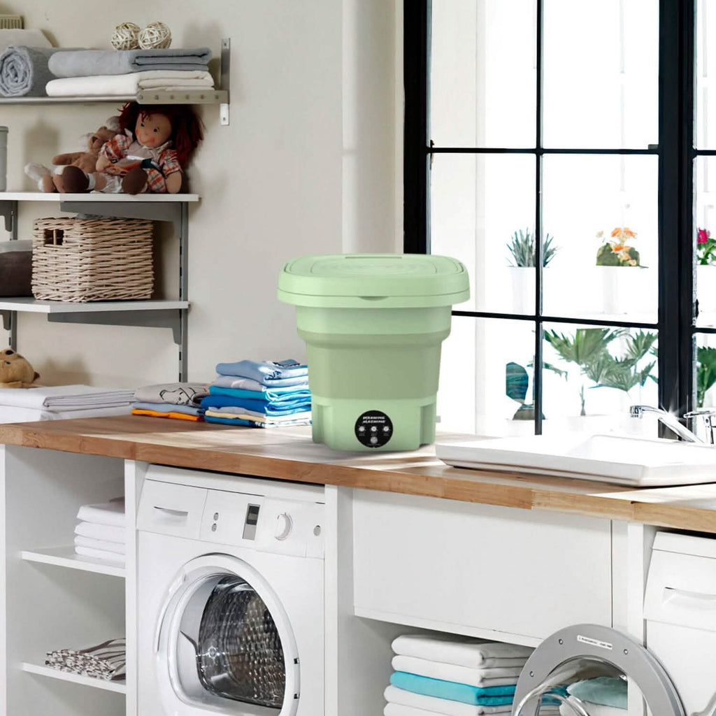 Foldable Laundry Machine with Detachable Drain Basket by DailySale