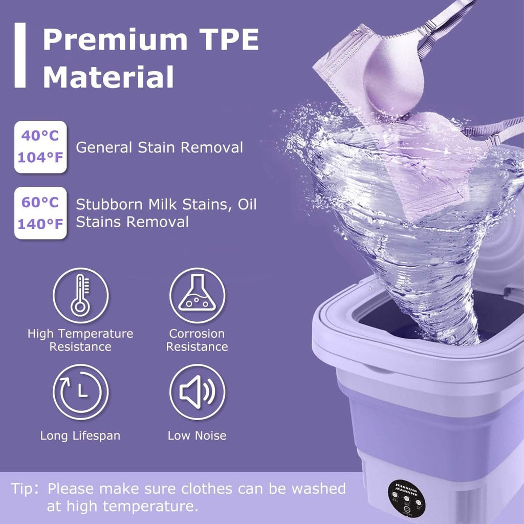 Foldable Laundry Machine with Detachable Drain Basket by DailySale