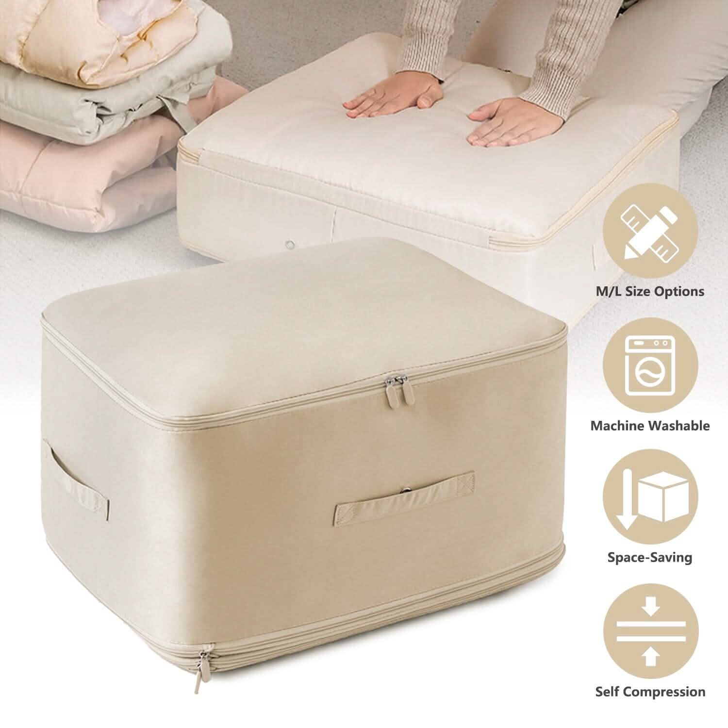 Foldable Storage Bag with Dual Zippers by DailySale