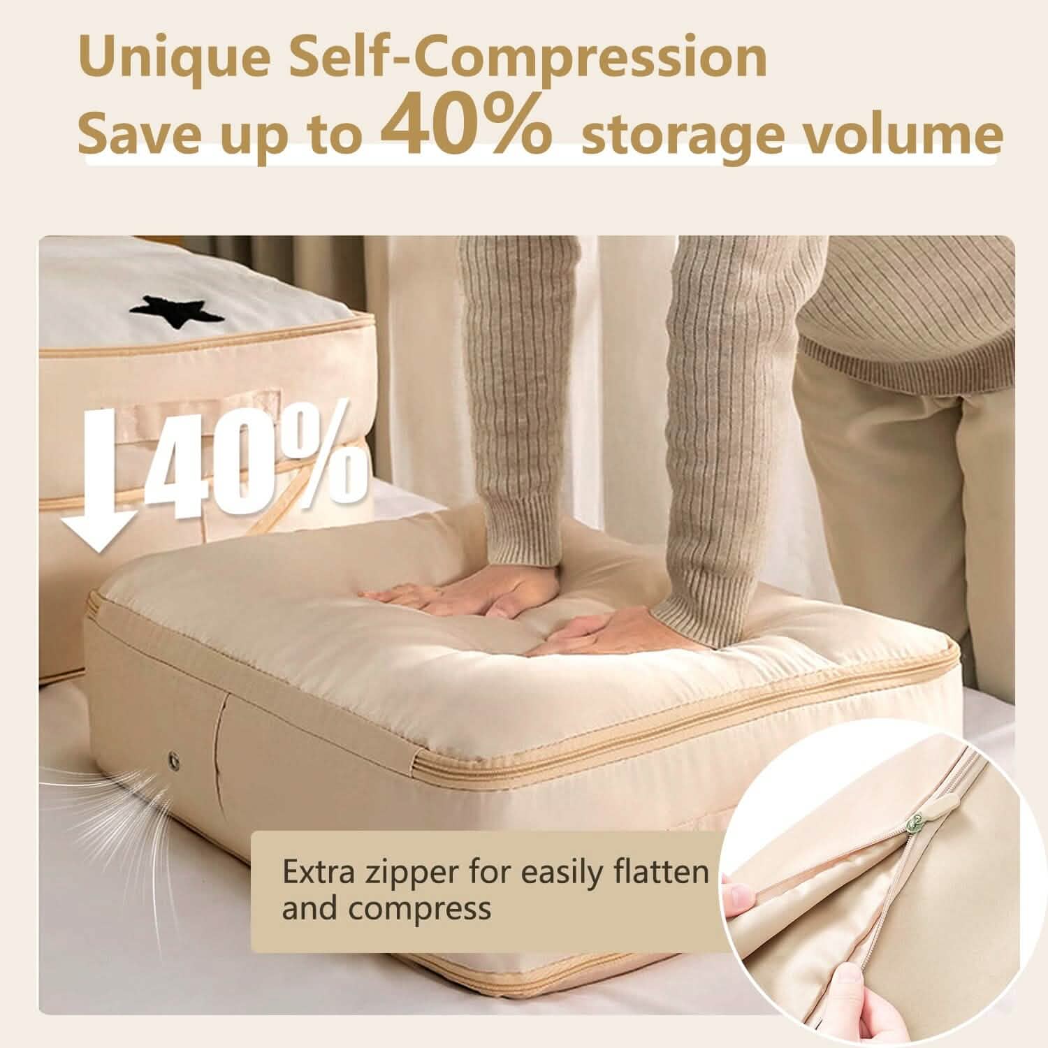 Foldable Storage Bag with Dual Zippers by DailySale