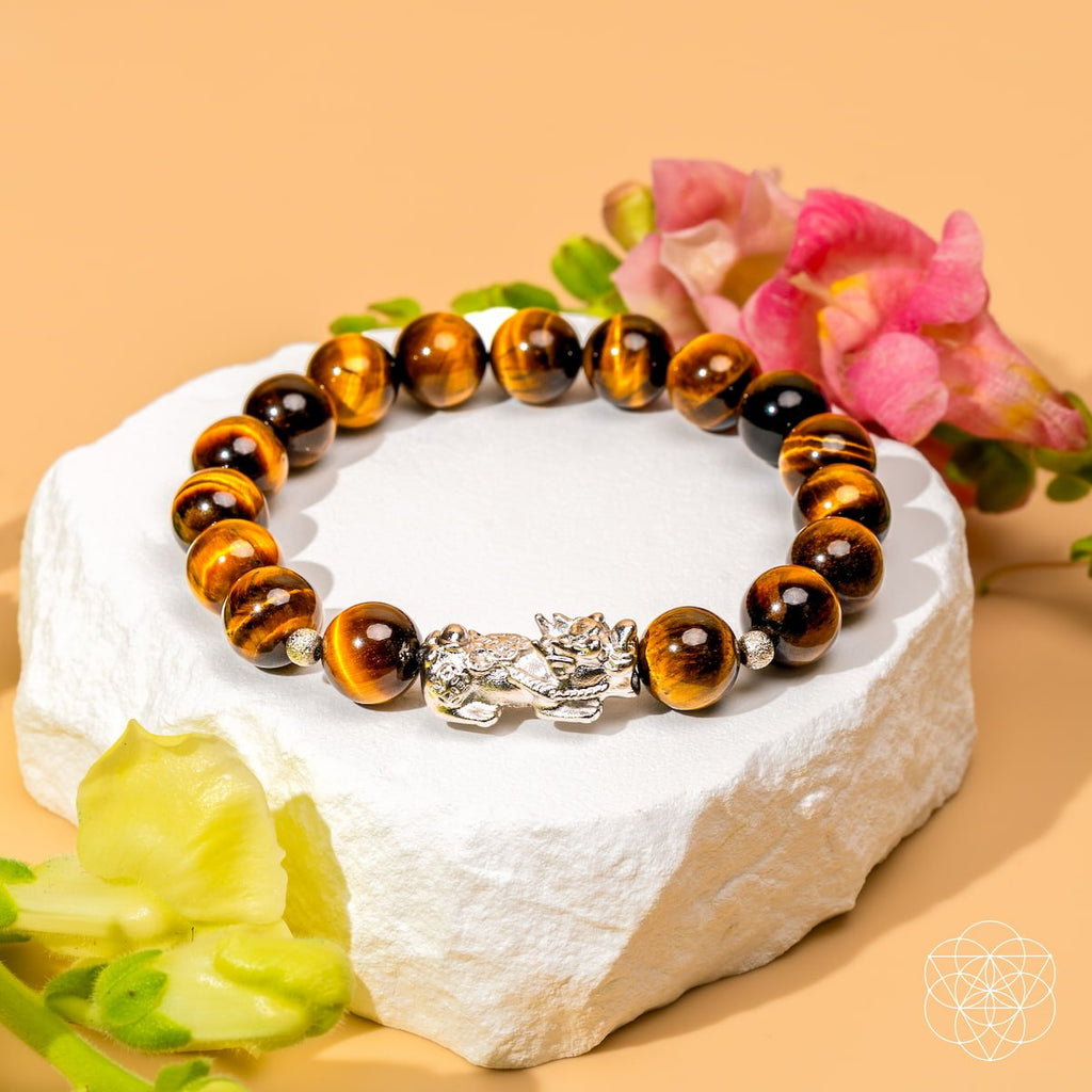 Fortune Flows - Tiger’s Eye & Pixiu Bracelet by Conscious Items