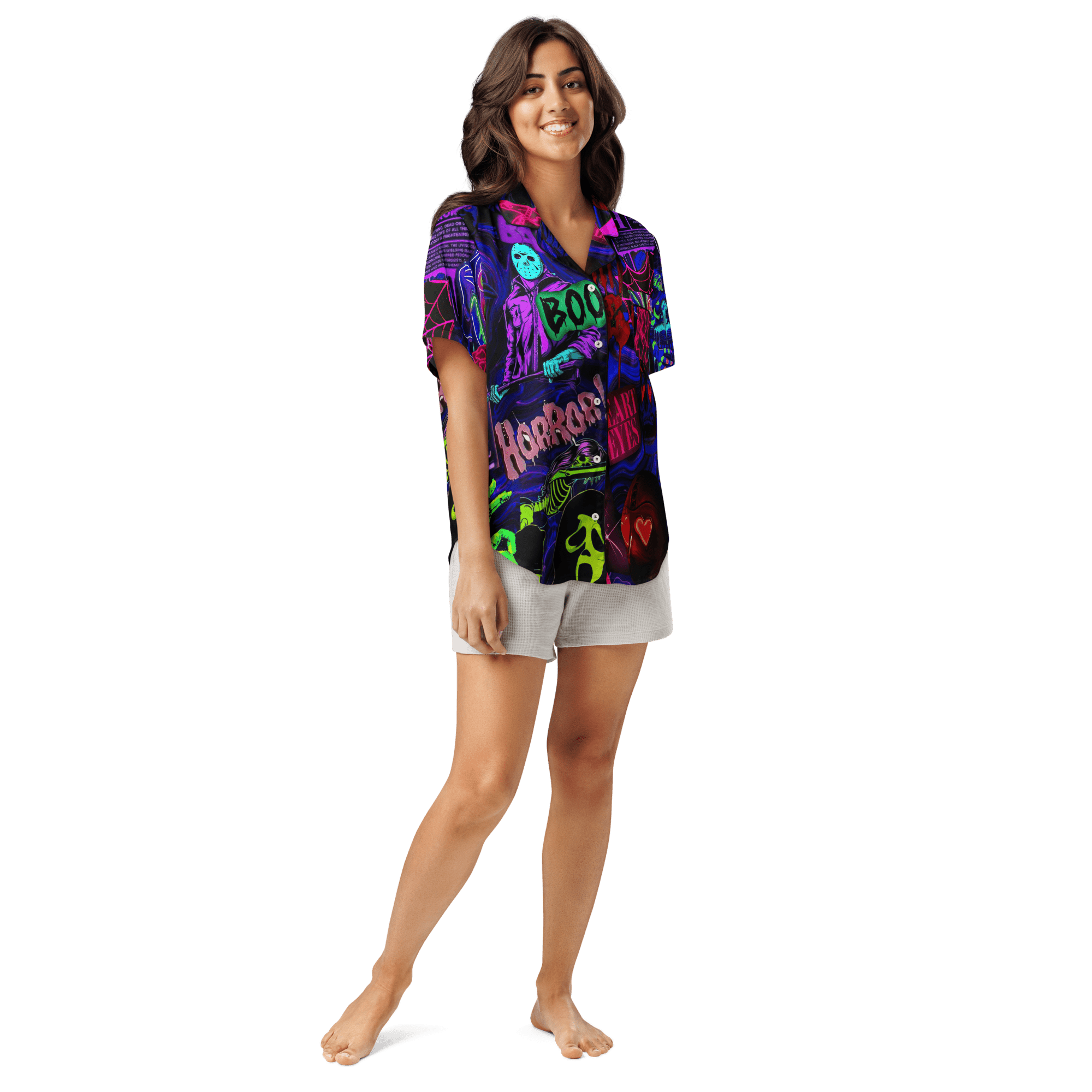 Freaky Frights Silky Pajama Top by Goth Cloth Co.