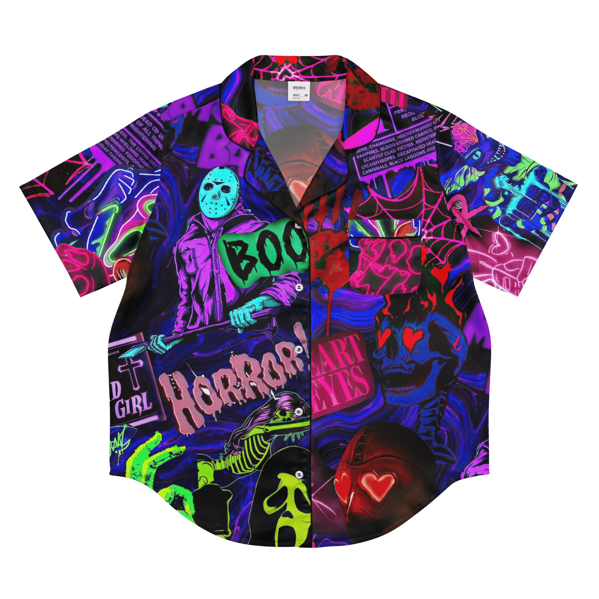 Freaky Frights Silky Pajama Top by Goth Cloth Co.