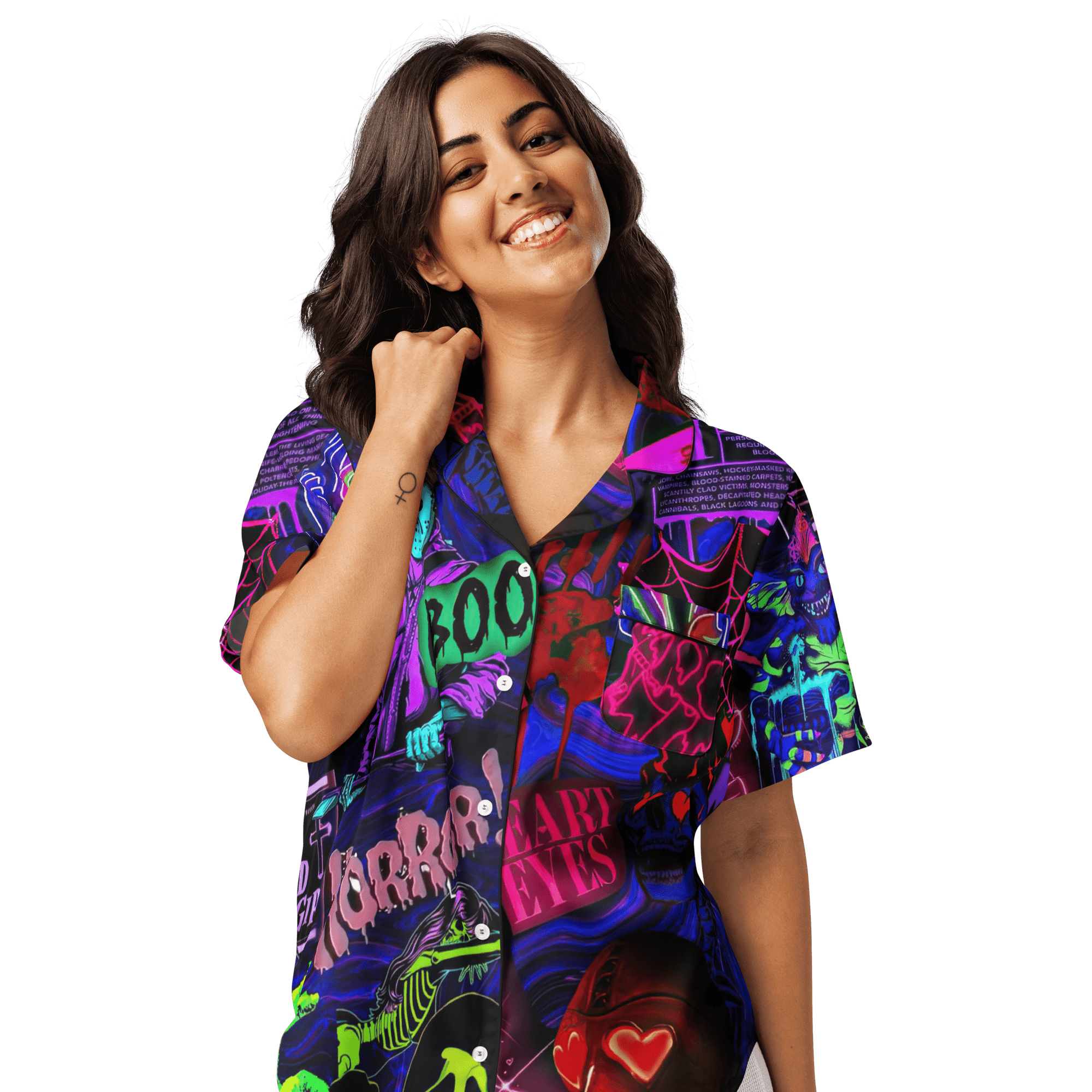 Freaky Frights Silky Pajama Top by Goth Cloth Co.